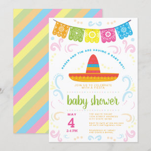 Baby shower coloré Mai invitation FIESTA