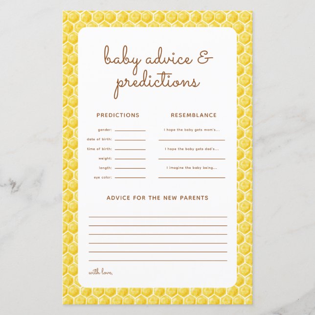 Baby shower Comment ça ira ? Carte de prévision (Devant)