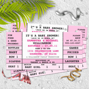 Baby shower Concert Billet Invitation Carte photo