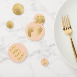 Baby shower Confetti Classic Rose N Or