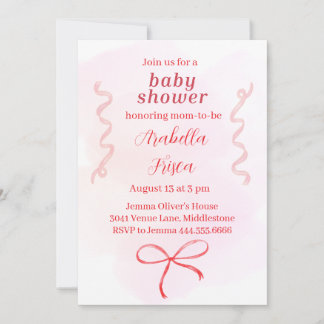 Baby shower coquette modifiable Invitation 1
