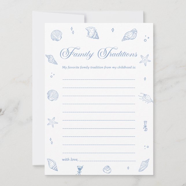 Baby shower côtier Famille Traditions Carte de jeu (Devant)