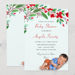 Baby shower couchage mignon Modèle d'invitation