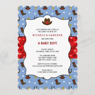 Baby shower Cowboy Invitation WESTERN / fête d'ann