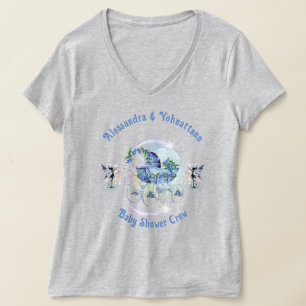 Baby-Shower-Crew Whimsical Blueberry Kinderwagen T-Shirt