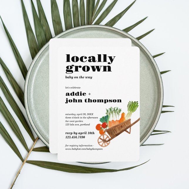 Baby shower cultivé localement | INVITATION | Mini (Créateur téléchargé)