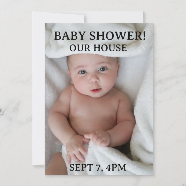  BABY SHOWER CUSTOM PHOTO INVITATIONS (Devant)