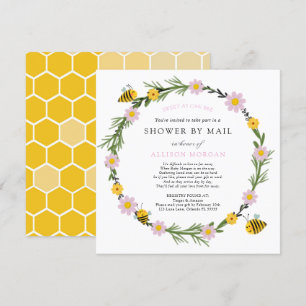 Baby shower d'abeilles par invitation postale