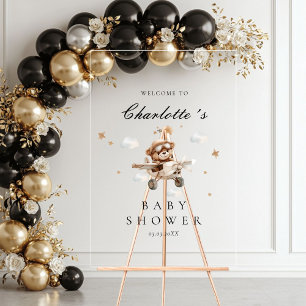 Baby shower d'accueil Teddy Bear & Airplane