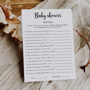Baby Shower Dad Jokes Spiel Druckbar,  Einladung