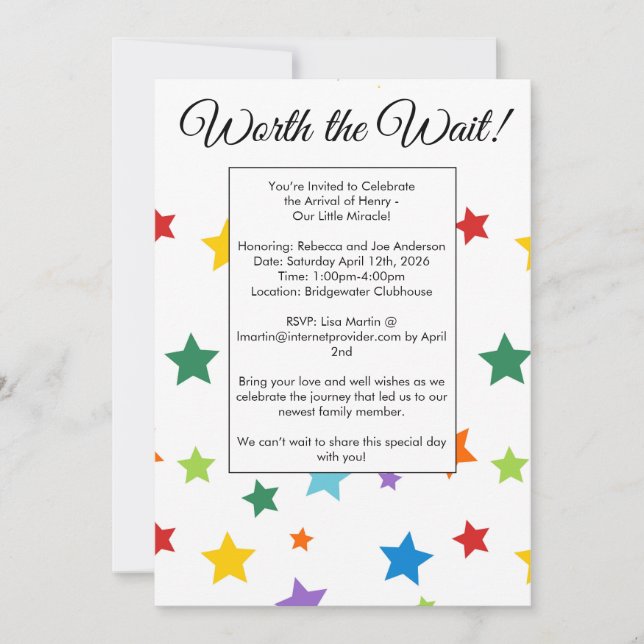 Baby shower d'adoption Invitation (Devant)