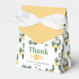 Baby-Shower-Dankeschön für kleines Zitronenmädchen Geschenkschachtel