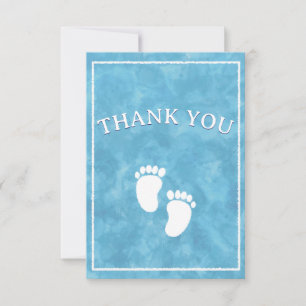 Baby shower d'aquarelle bleu Modèle rectangle