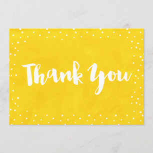 Baby shower d'aquarelle jaune   CARTE DE REMERCIEM