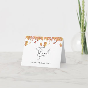 Baby shower d'automne feuille en chute - Carte de 