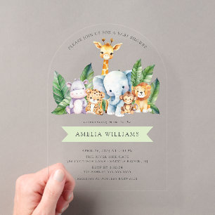 Baby shower d'aventure Safari Invitation
