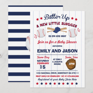 Baby shower de baseball Invitation Baseball Douche