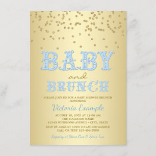 Baby shower de bébé Brunch Invitations de douche p