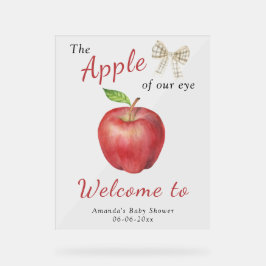 Baby shower de bienvenue aux pommes Watercolor