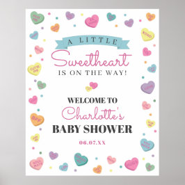 Baby shower de bonbons de Sweetheart Affiche de bi