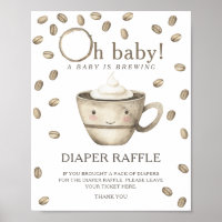 Baby shower de brasserie à café - affiche de la to