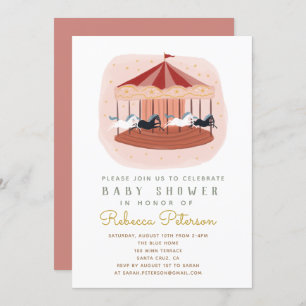baby shower de carrousel Invitation