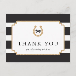 Baby shower de carte postale Derby Merci personnal