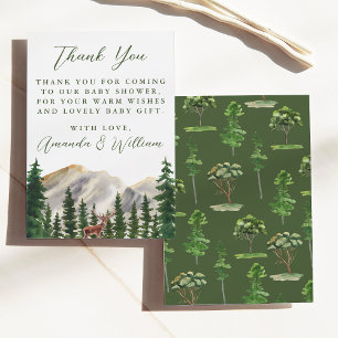 Baby shower de cerfs de montagne Merci