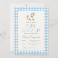 Baby shower de Cheval à Rocher Invitation garçon