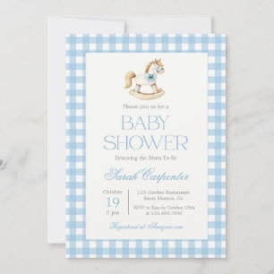 Baby shower de Cheval à Rocher Invitation garçon