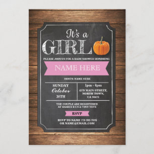 Baby shower de citrouille c'est un invitation de