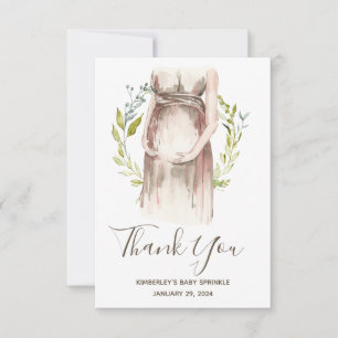 Baby shower de femme enceinte aquarelle C Merci