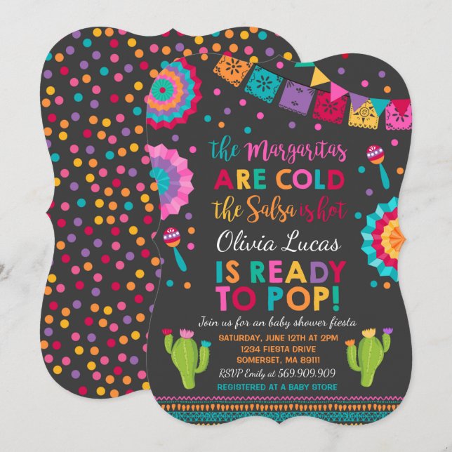 Baby shower de Fiesta Invitation Baby shower mexic (Devant / Derrière)