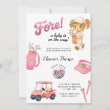 Baby shower de golf rose Invitation Rose