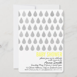 Baby shower de gouttelettes d'aquarelle Invitation