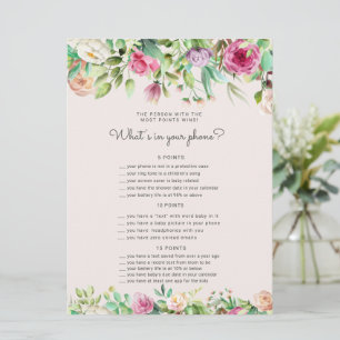 baby shower de jardin enchanté carte de jeu