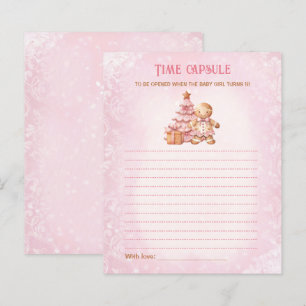 Baby shower de la carte Pink Christmas Time