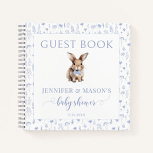 Baby shower de lapin bleu livre cadeau carnet