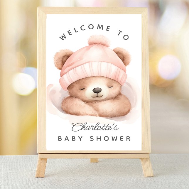 Baby shower de l'ours de bascule Affiche de bienve (Créateur téléchargé)