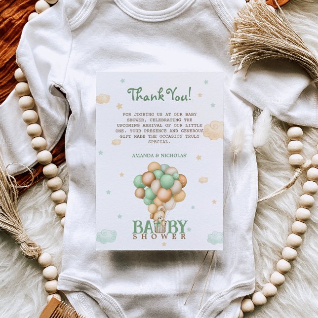 Baby shower de Merci de ballons vert clair (Créateur téléchargé)