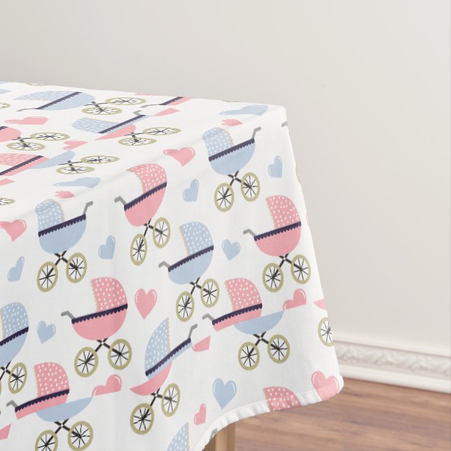 Baby shower de nappe à puces bleu et PInk Baby Bug (In Situ)