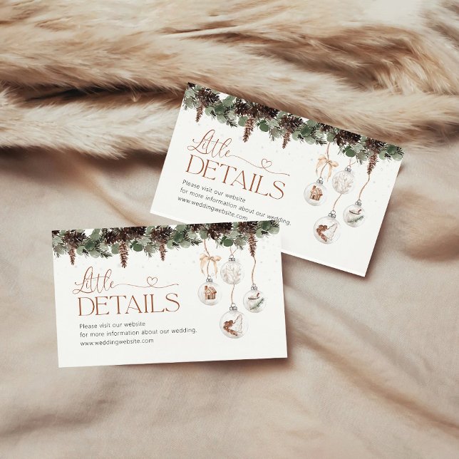 Baby shower de Noël cosy Détails Carte de boîtier (Créateur téléchargé)