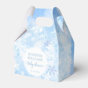 Baby shower de Noël des flocons bleus ballotins