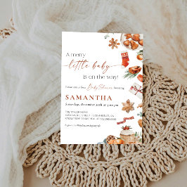 Baby shower de Noël d'hiver Invitation
