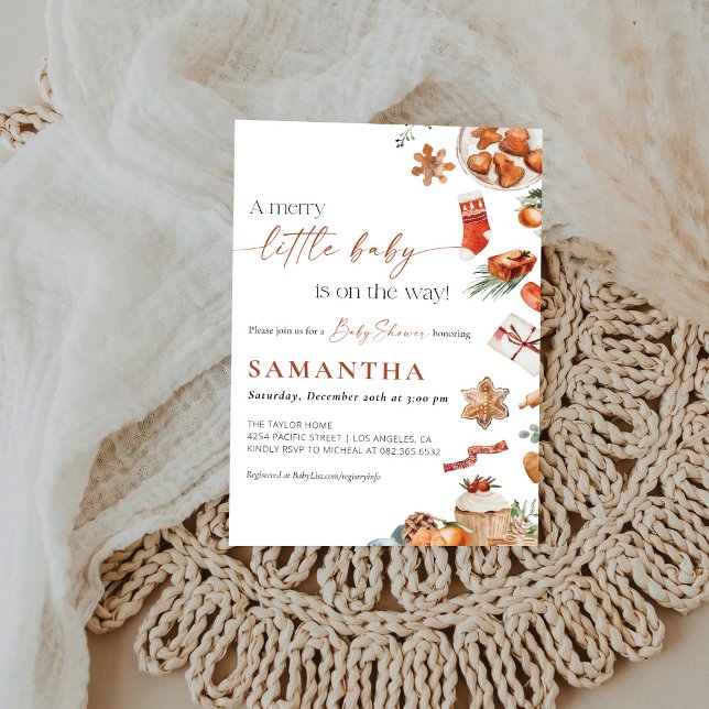 Baby shower de Noël d'hiver Invitation (Créateur téléchargé)