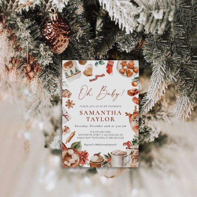 Baby shower de Noël d'hiver Invitation (Créateur téléchargé)