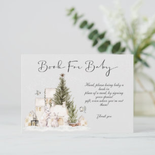 Baby shower de Noël d'hiver Livres pour la carte b