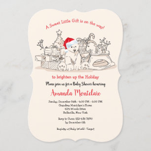 Baby shower de Noël Invitation