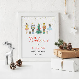 Baby shower de Noël Nutcracker Affiche de bienvenu