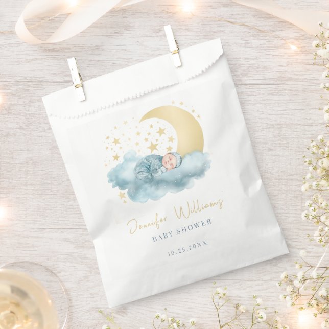 Baby shower de nuit céleste bonbons pour sacs (Coupé)